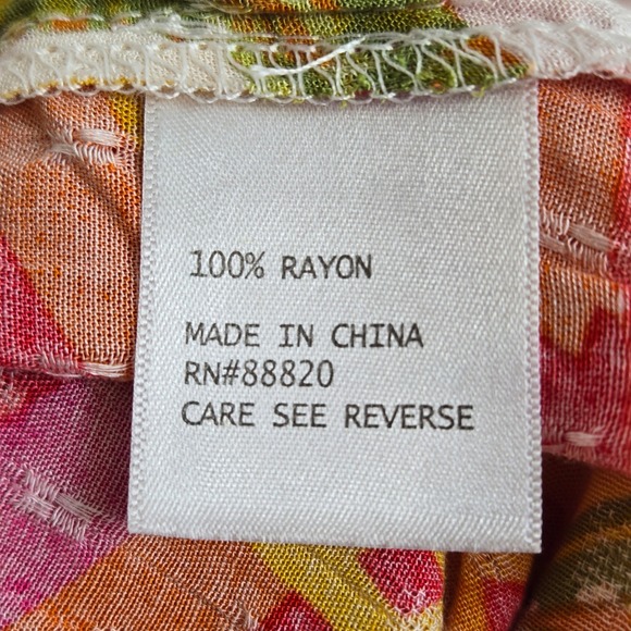 Haute Hippie Flowy Palazzo Pants, Bohemian Tropical Multicolor, Size Large - Picture 6 of 13